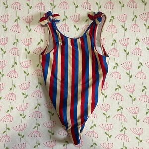 Cat & Jack Red, Blue, and Cream Swimsuit